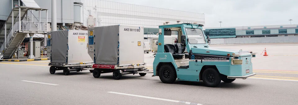 Changi Airport turns to driverless tractors to boost airside productivity